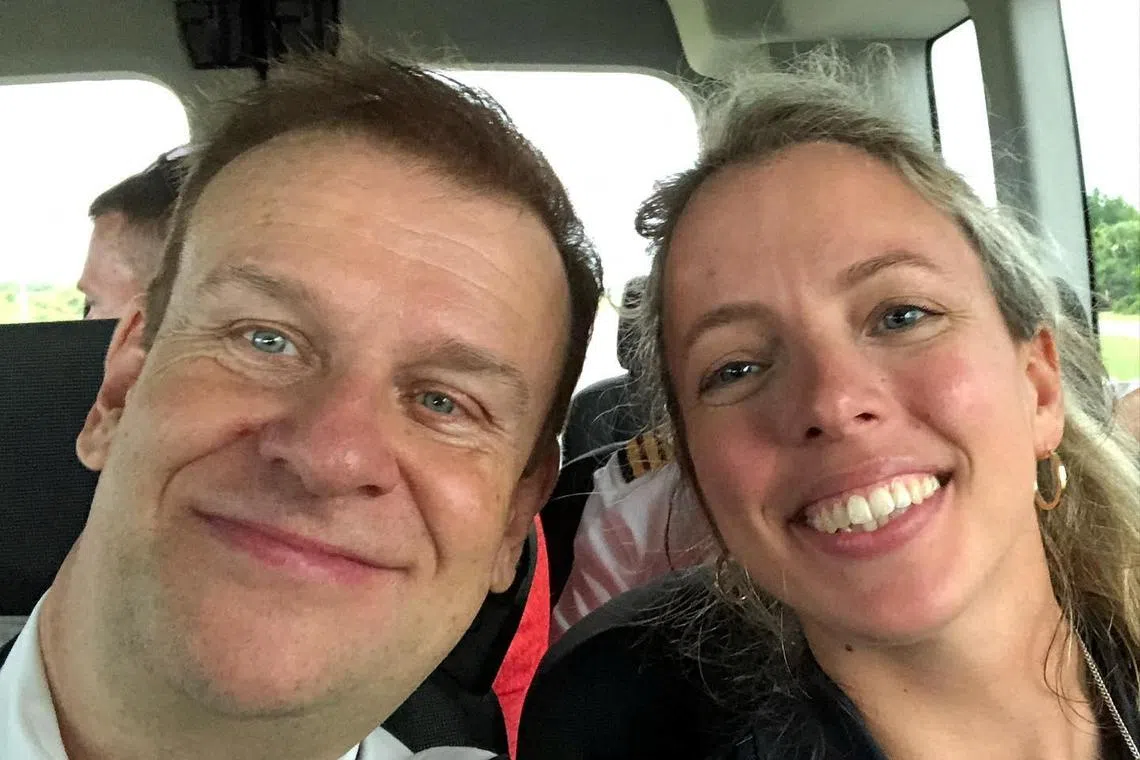 British billionaire Hamish Harding, who is said to be among the passengers onboard the submarine that went missing on trip to the Titanic wreckage is seen in this handout picture taken in Kennedy Space Center, Florida, U.S. July 2019. Courtesy of Jannicke Mikkelsen/via REUTERS  THIS IMAGE HAS BEEN SUPPLIED BY A THIRD PARTY. MANDATORY CREDIT. NO RESALES. NO ARCHIVES.