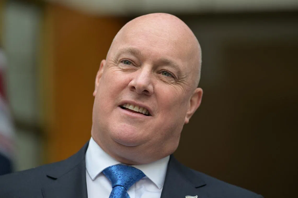 FILE PHOTO: New Zealand's Prime Minister Christopher Luxon speaks to the media during a press conference with Australia's Prime Minister Anthony Albanese at the Australian Parliament House in Canberra, Australia, August 16, 2024. REUTERS/Tracey Nearmy/File Photo