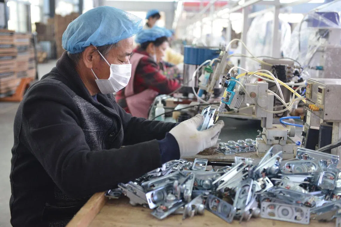 China's official manufacturing purchasing managers index fell to 48 this month, indicating a contraction.