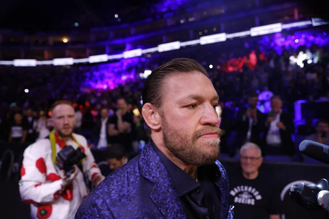 Boxing - Anthony Joshua v Robert Helenius -  O2 Arena, London, Britain - August 12, 2023 Conor McGregor is seen before the fight between Anthony Joshua and Robert Helenius Action Images via Reuters/Andrew Couldridge/ File Photo