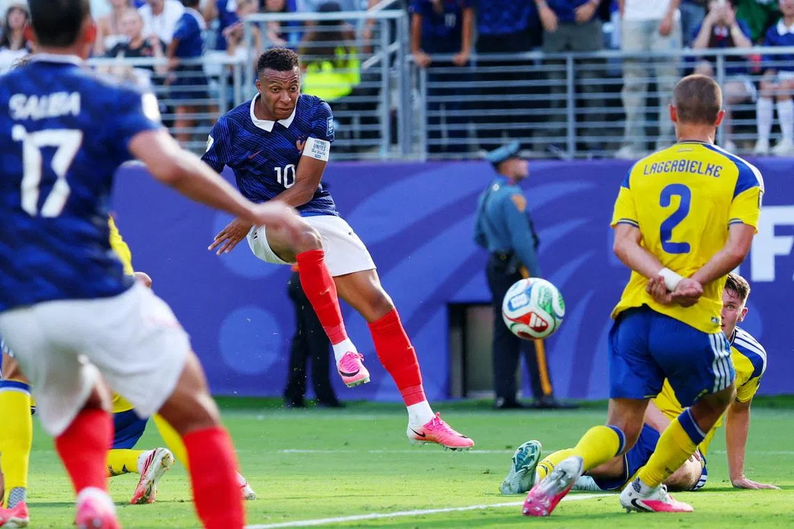 A Kylian Mbappe double helped France reach the round of 16 after beating Sweden 3-0.