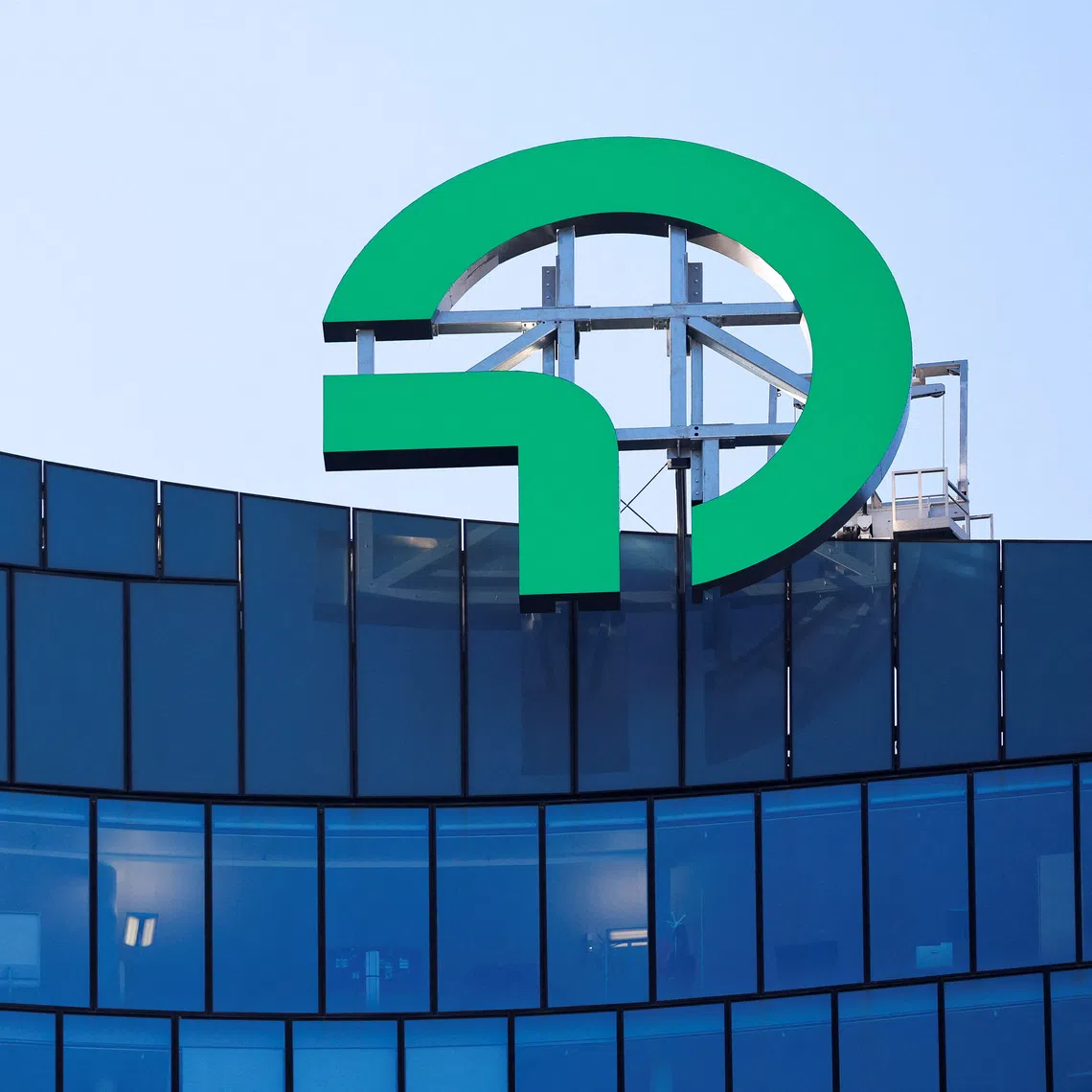 FILE PHOTO: A view of the logo of Austrian energy company OMV at the headquarter in Vienna, Austria, February 4, 2025. REUTERS/Lisa Leutner/File Photo