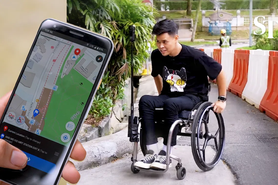 Barrier-free routes for wheelchair users to be shown on OneMap app from ...
