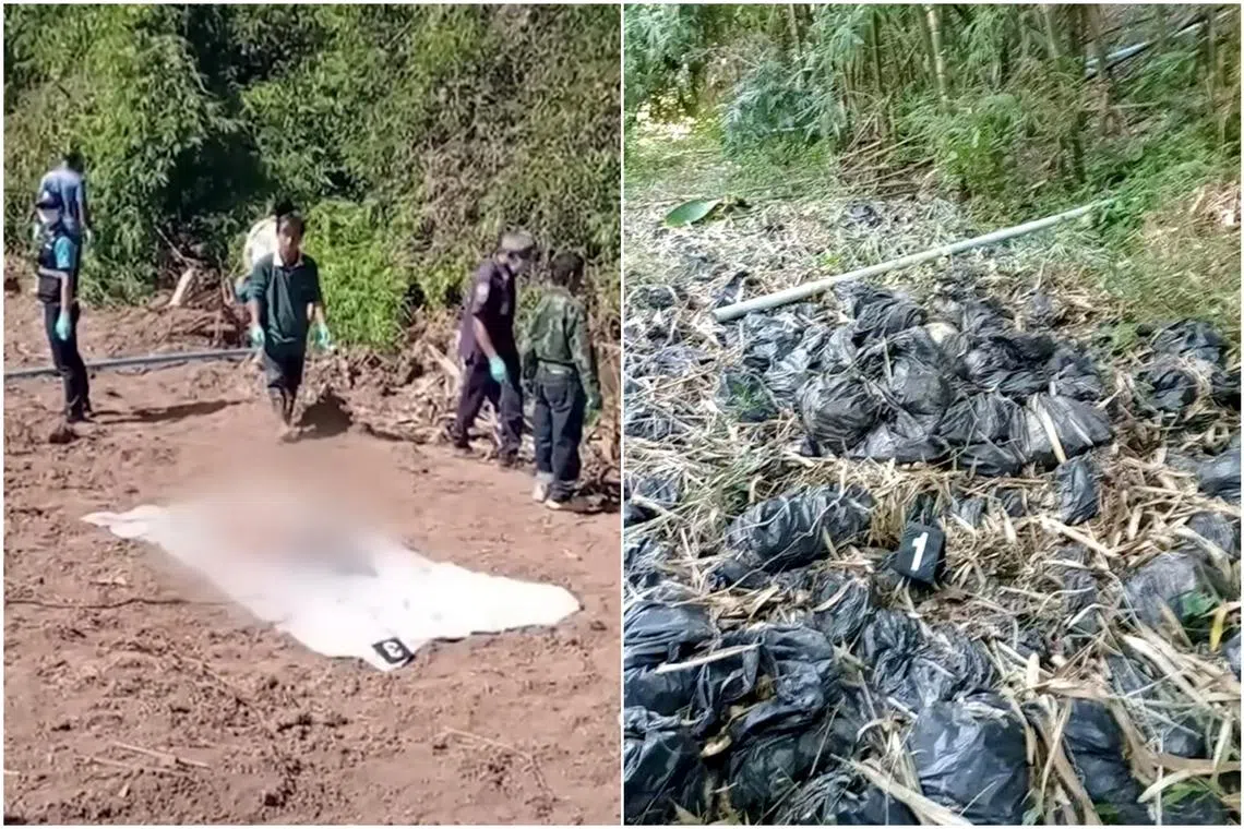 Thai police said bullet and knife wounds were found on the corpses.