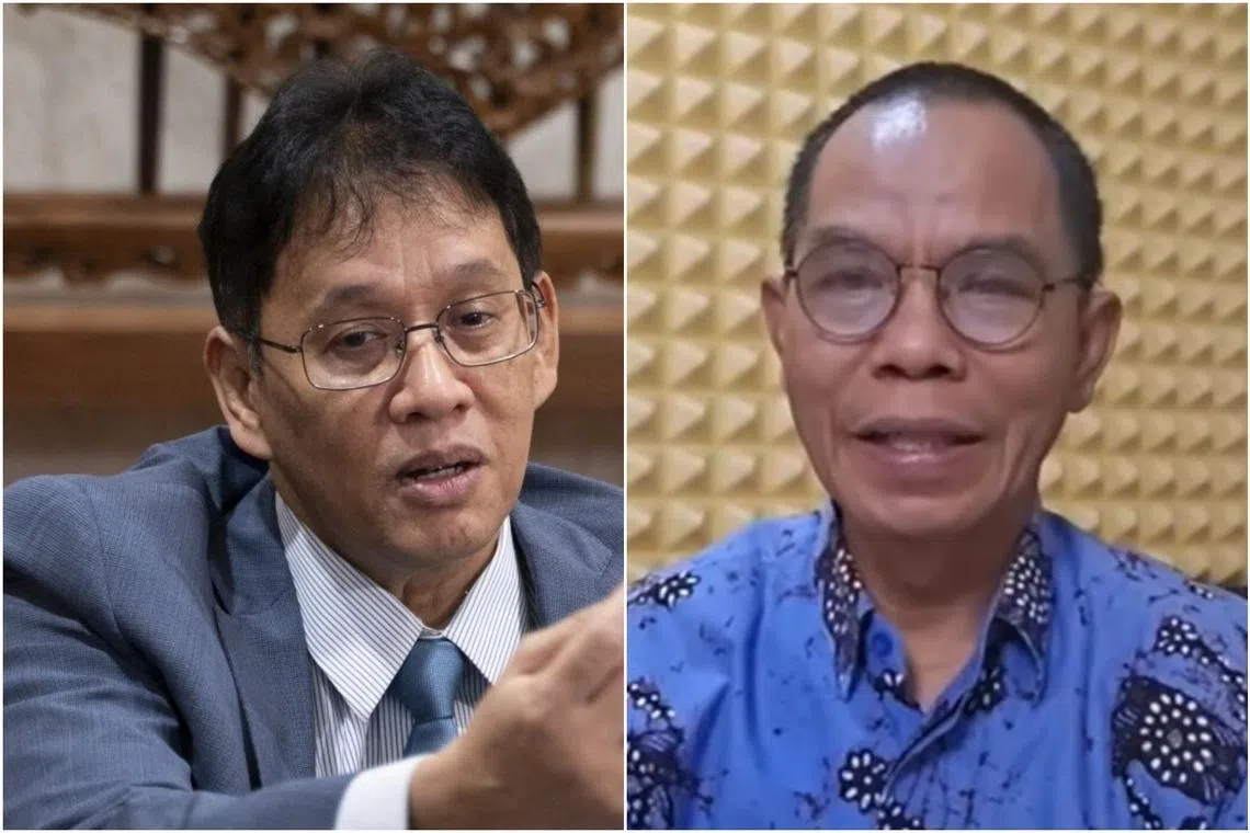Indonesian Finance Minister Purbaya Yudhi Sadewa (left) says subsidised fuel prices can be maintained, but podcaster Awalil Rizky says the government is not facing up to a difficult situation.