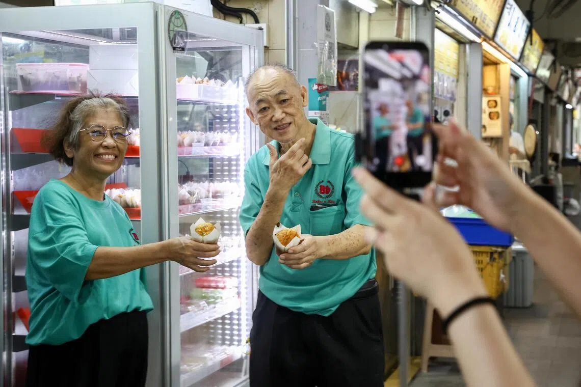Married couple Christina Tan and Christopher Lau run Bakes N Bites in Old Airport Road Food Centre.