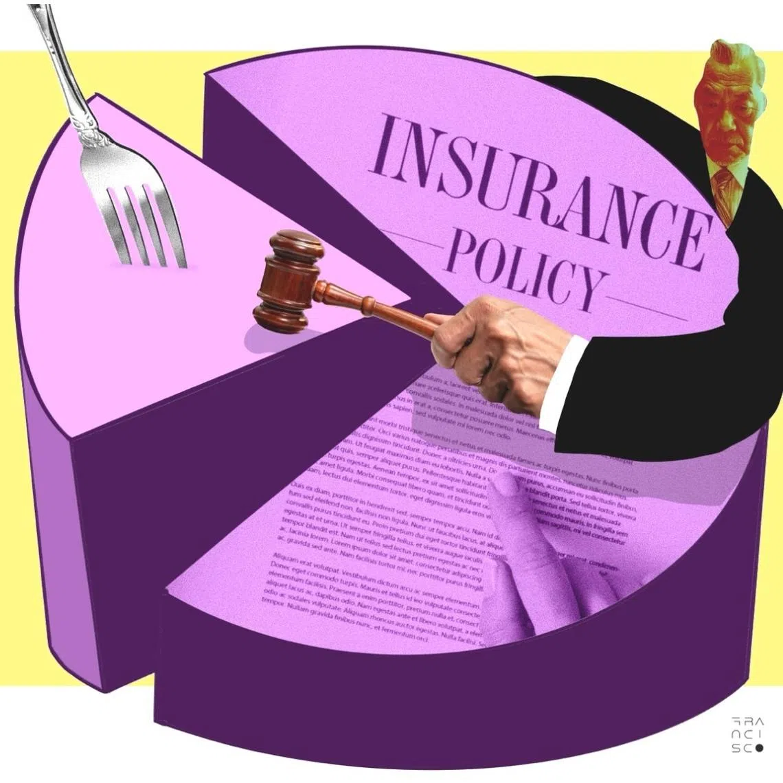Insurance payouts that are meant for the family can be shared in a divorce.