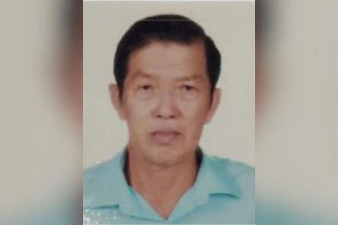 The missing 82-year-old man was last seen near Block 885 Tampines Street 83 wearing a grey polo T-shirt, dark blue shorts and black sandals.
