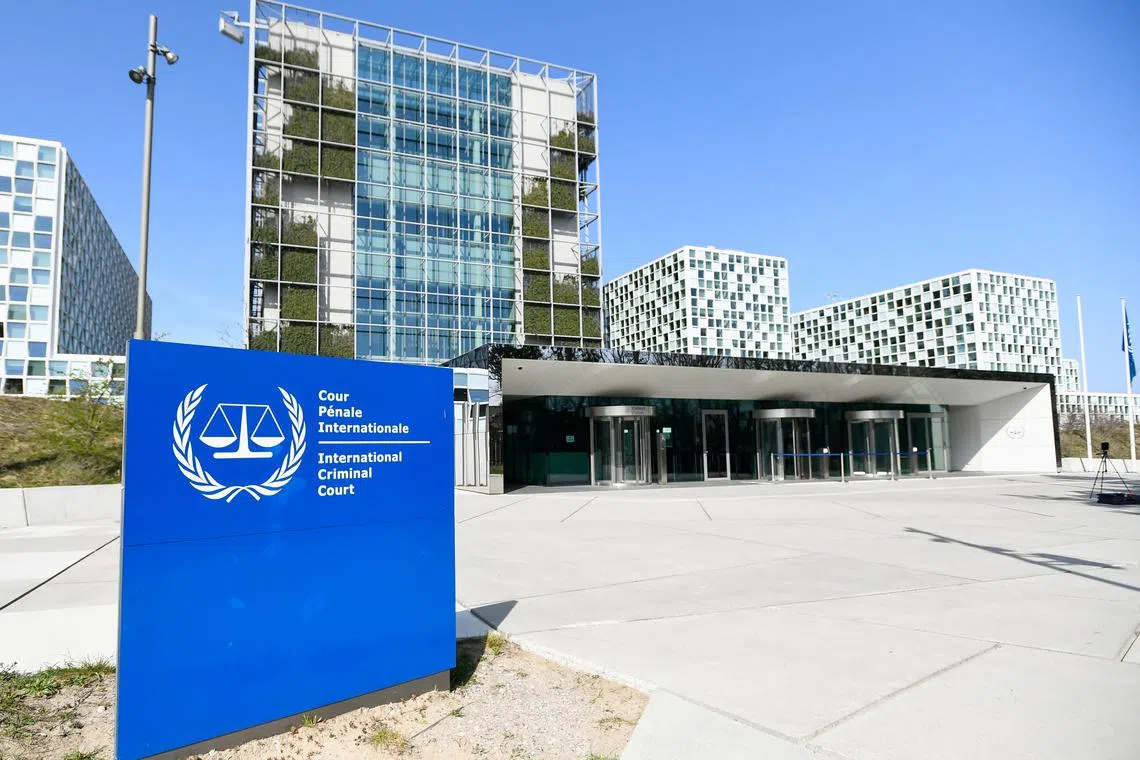 FILE PHOTO: An exterior view of the International Criminal Court in The Hague, Netherlands, March 31, 2021. REUTERS/Piroschka van de Wouw/File Photo