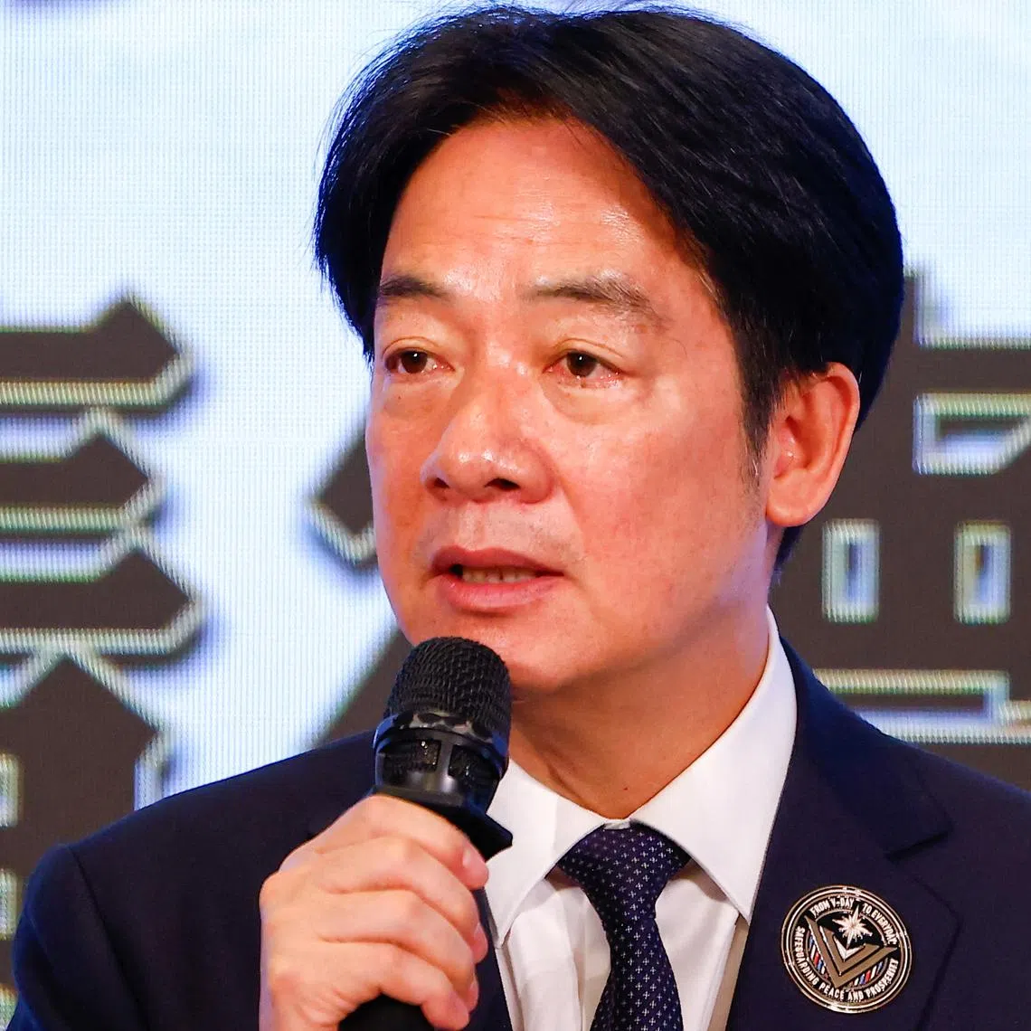 FILE PHOTO: Taiwan President Lai Ching-te delivers a speech on anniversary of the end of World War Two in Europe in Taipei, Taiwan May 8, 2025. REUTERS/Ann Wang/File photo