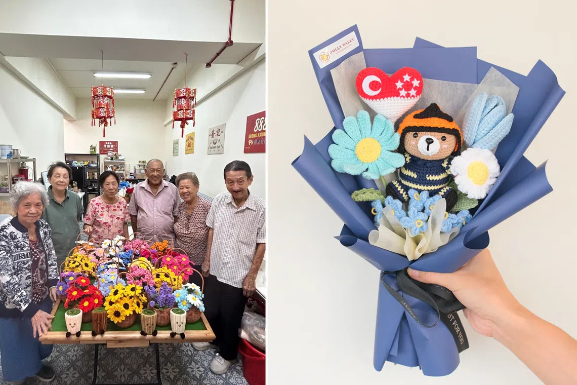 At Carer’s online and pop up stores, you can find handmade pipe cleaner flowers and other trinkets specially crafted by seniors under their care. Those looking for occasion bouquet can check out home-based business Jolly Pally.