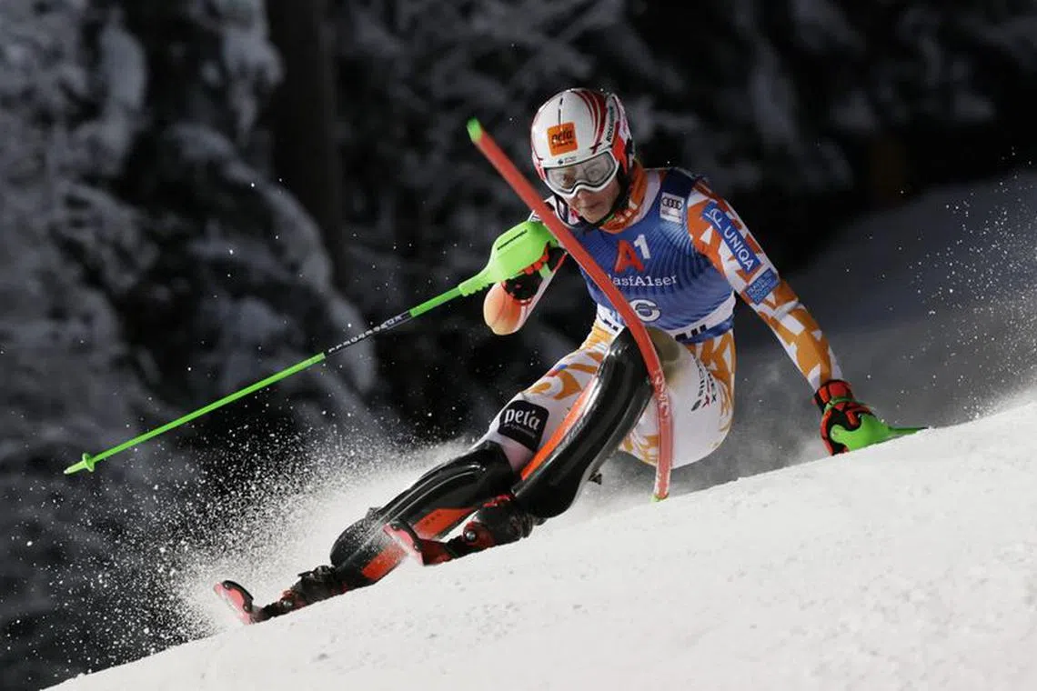 Alpine Skiing - FIS Alpine Ski World Cup - Women's Slalom - Flachau, Austria - January 16, 2024  Slovakia's Petra Vlhova in action REUTERS/Leonhard Foeger/File photo
