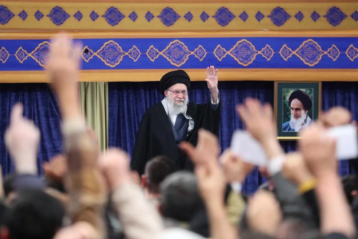 Iran's Supreme Leader Ayatollah Ali Khamenei greeting a crowd during a ceremony in Tehran, on Jan 3, 2026, after protests across the country. PHOTO/EPA/IRAN'S SUPREME LEADER OFFICE HANDOUT