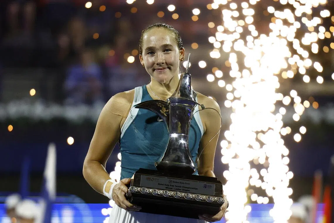 Andreeva beat three Grand Slam champions - Marketa Vondrousova, Iga Swiatek and Elena Rybakina - to reach the final.