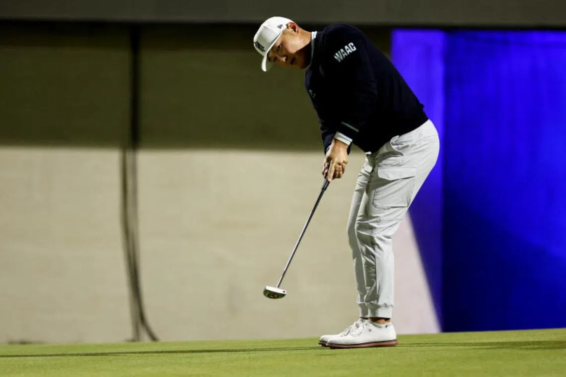 Iron Heads GC's Danny Lee during the second round of LIV Golf tournament on Feb 7.
