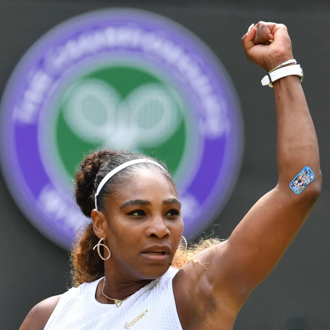 (FILES) US player Serena Williams gestures during a game against Spain's Carla Suarez Navarro during their women's singles fourth round match on the seventh day of the 2019 Wimbledon Championships at The All England Lawn Tennis Club in Wimbledon, southwest London, on July 8, 2019. Serena Williams will face Australia's Maya Joint in the 2026 Wimbledon first round as the American legend is set to return to singles action for the first time in four years.