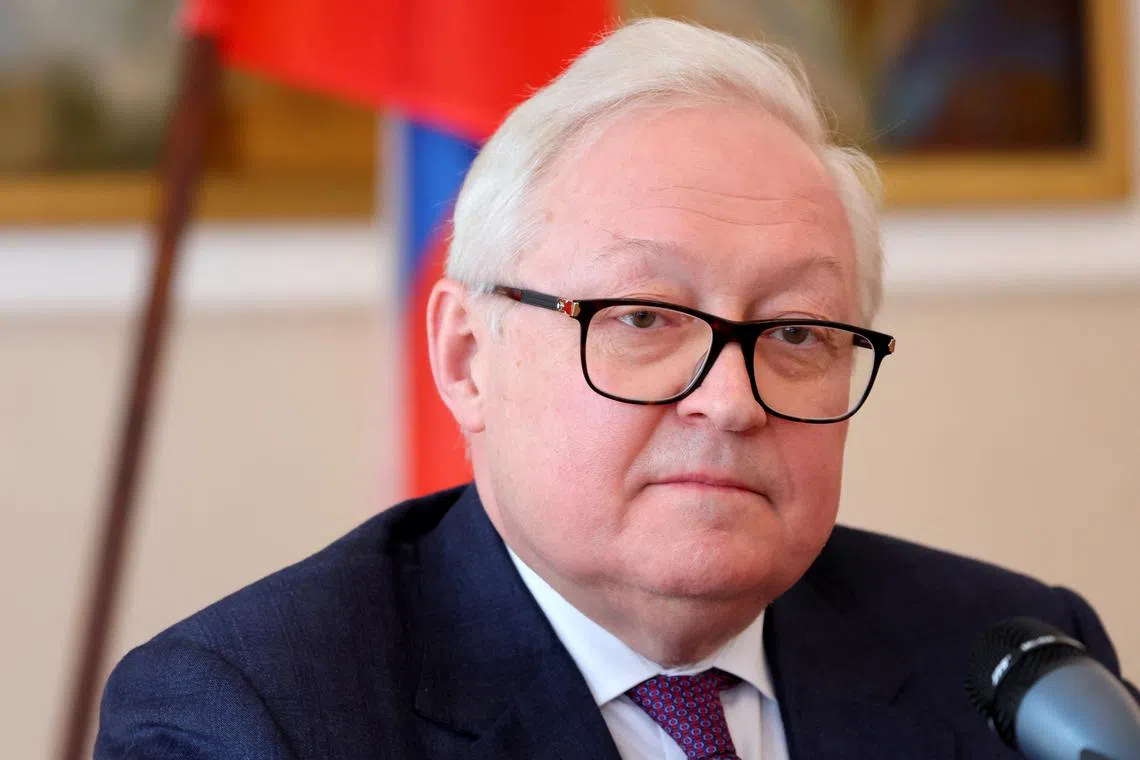 Russian Deputy Foreign Minister Sergei Ryabkov attends a news conference at the Russian Mission after his speech at the Conference on Disarmament at the United Nations in Geneva, Switzerland March 2, 2023. REUTERS/Denis Balibouse/ File Photo