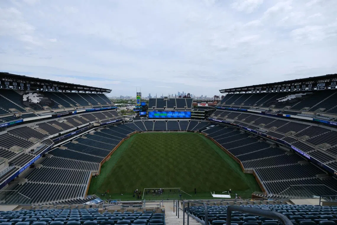 May 13, 2026; Philadelphia, Pennsylvania, USA; A general view of the stadium during a media day ahead of the 2026 FIFA World Cup at Lincoln Financial Field. Mandatory Credit: Kyle Ross-Imagn Images