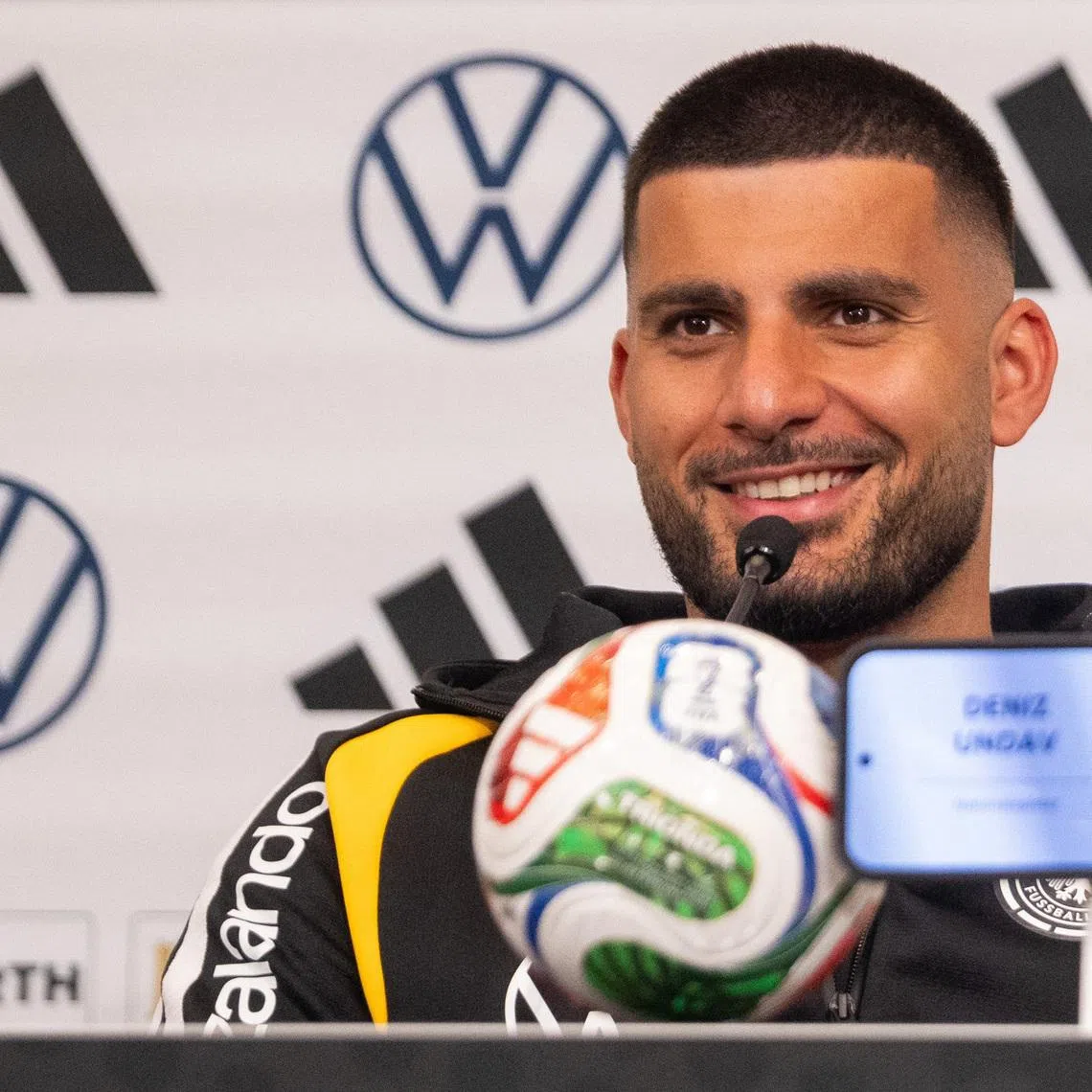 Soccer Football - FIFA World Cup 2026 - Germany Press Conference - Wake Forest University, Winston-Salem, North Carolina, U.S. - June 12, 2026  Germany's Deniz Undav during the press conference IMAGN IMAGES via Reuters/Scott Kinser