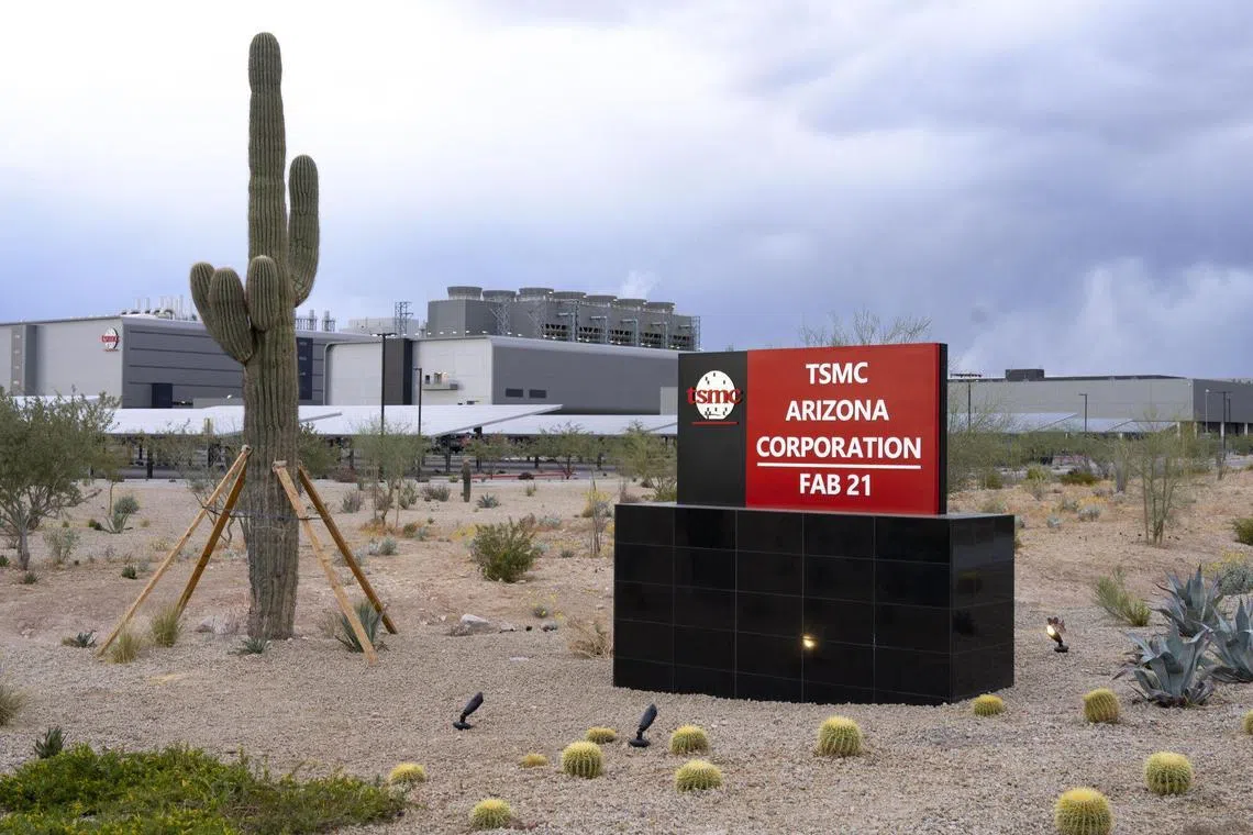 The Taiwan Semiconductor Manufacturing Company (TSMC) fabrication plant in Phoenix, Arizona on March 3, 2025. TSMC is the world’s top producer of AI chips.