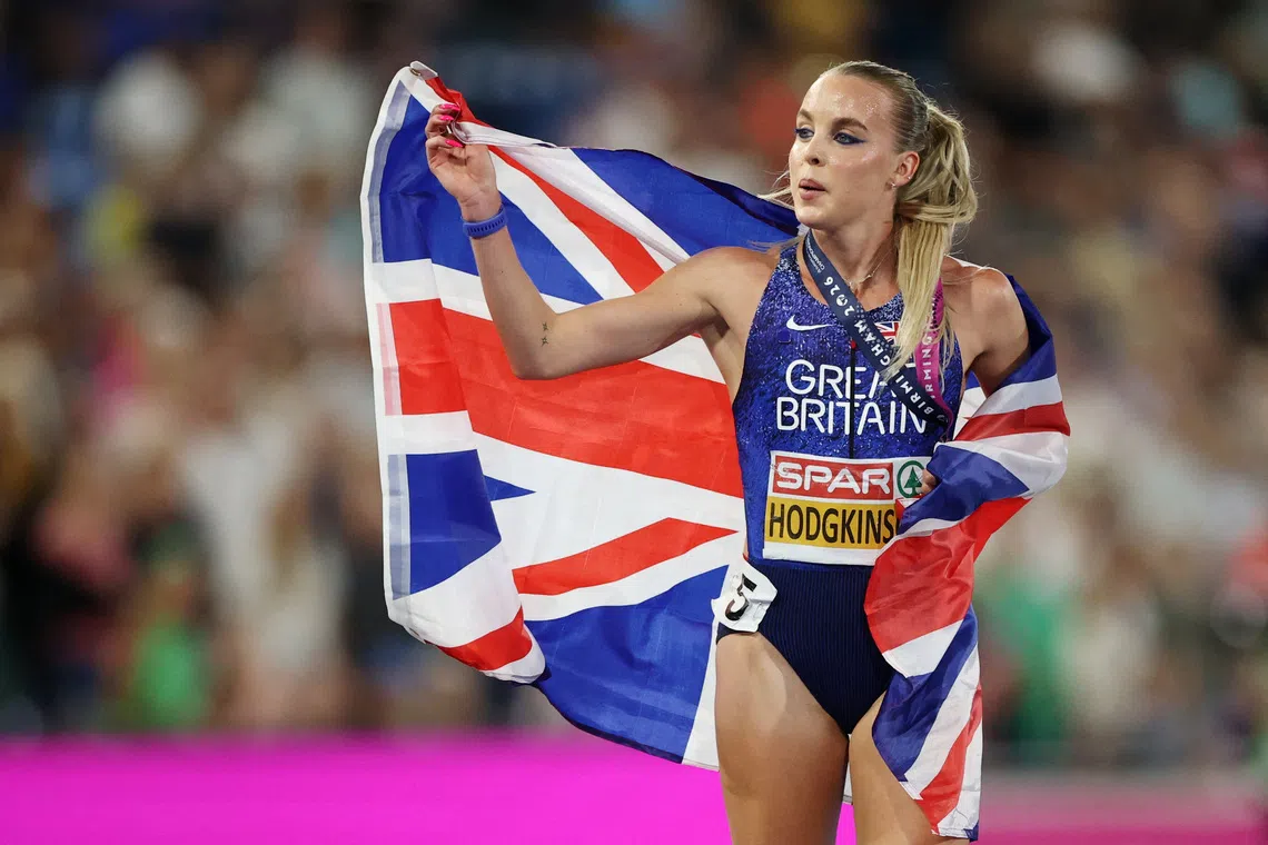 Athletics - European Athletics Championships - Alexander Stadium, Birmingham, Britain - August 14, 2026 Silver medallist Great Britain's Keely Hodgkinson after the women's 800m final REUTERS/Andrew Boyers