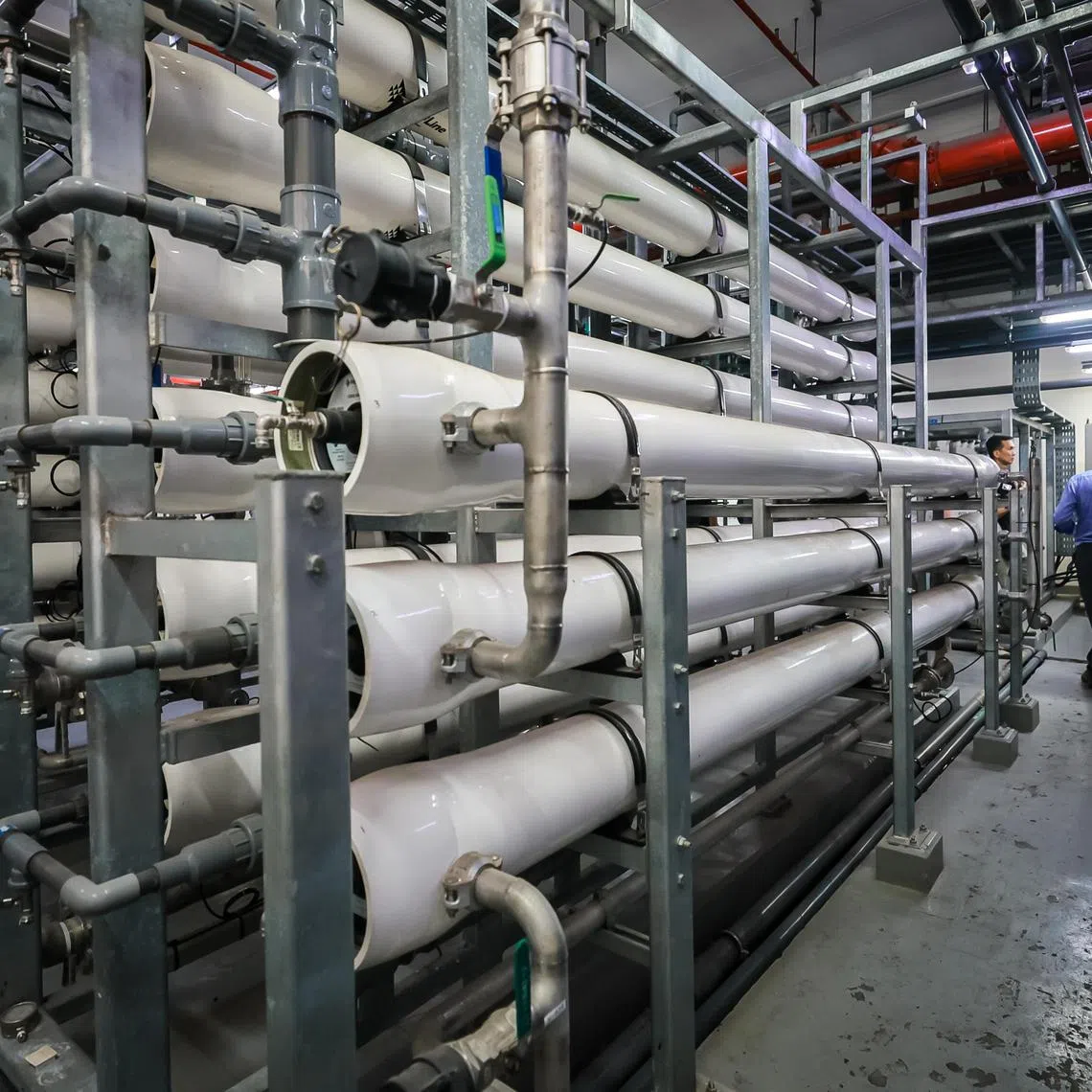 Reverse Osmosis (RO) Reject Recovery System in the Ultra Pure Water (UPW) plant at Hoya Electronics in Tampines, July 31, 2023.