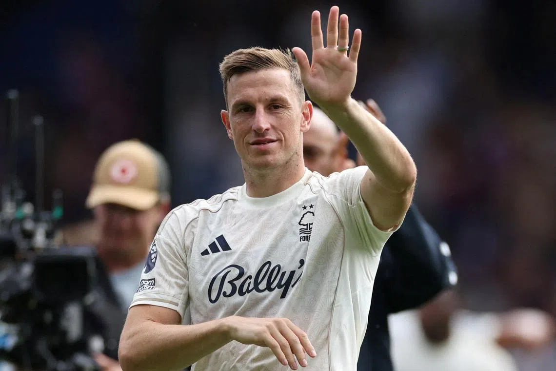 FILE PHOTO: Soccer Football - Premier League - Crystal Palace v Nottingham Forest - Selhurst Park, London, Britain - August 24, 2025 Nottingham Forest's Chris Wood reacts at the end of the match Action Images via Reuters/Ian Walton/File Photo