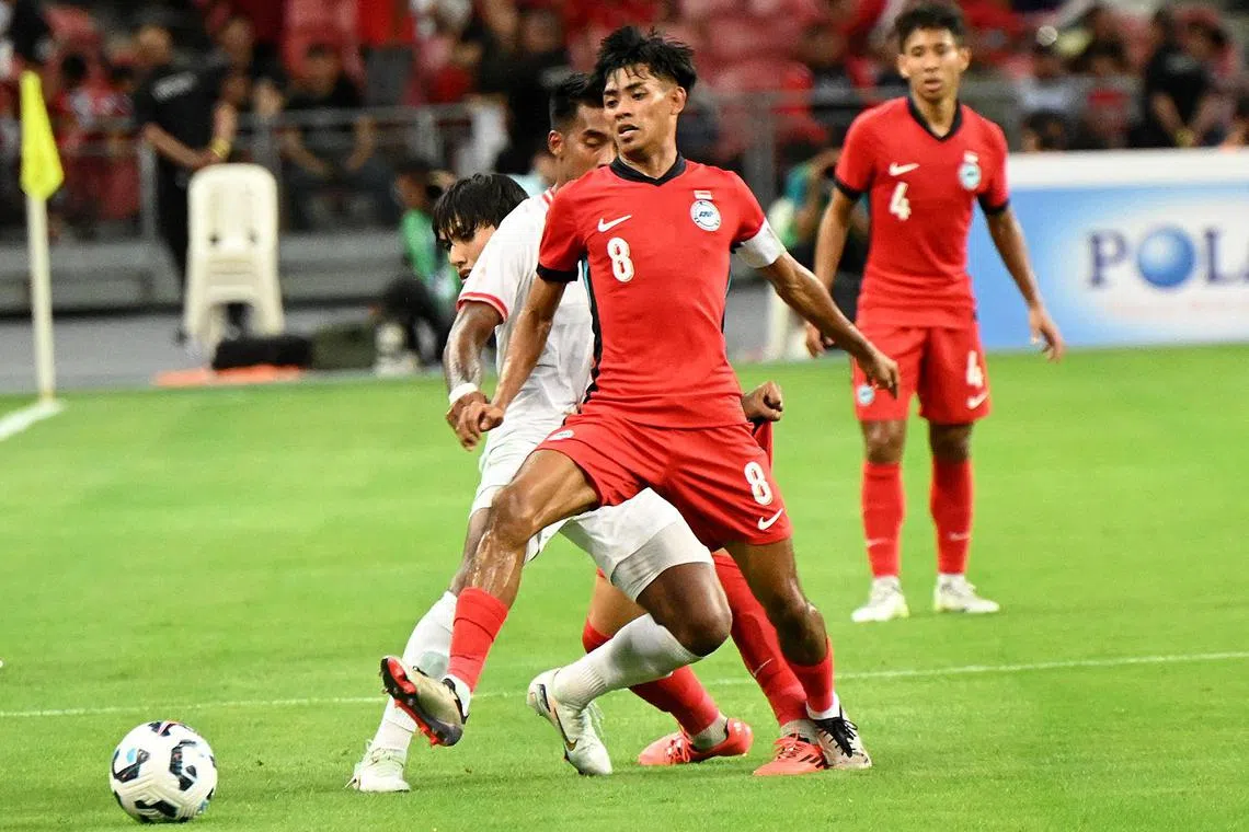 Shah Shahiran was named captain in Singapore's match against Myanmar on Nov 14, 2024.