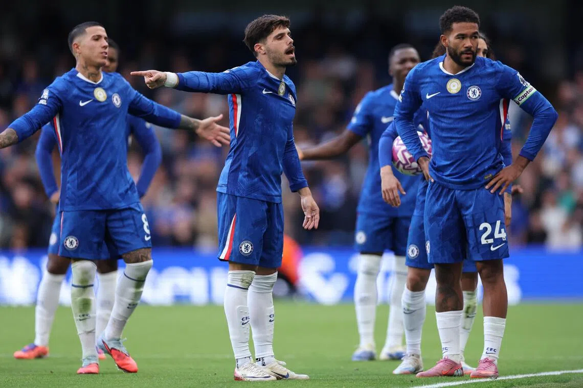 Chelsea's Pedro Neto reacting during their shock 3-1 English Premier League defeat by Brighton & Hove Albion at Stamford Bridge on Sept 27, 2025.