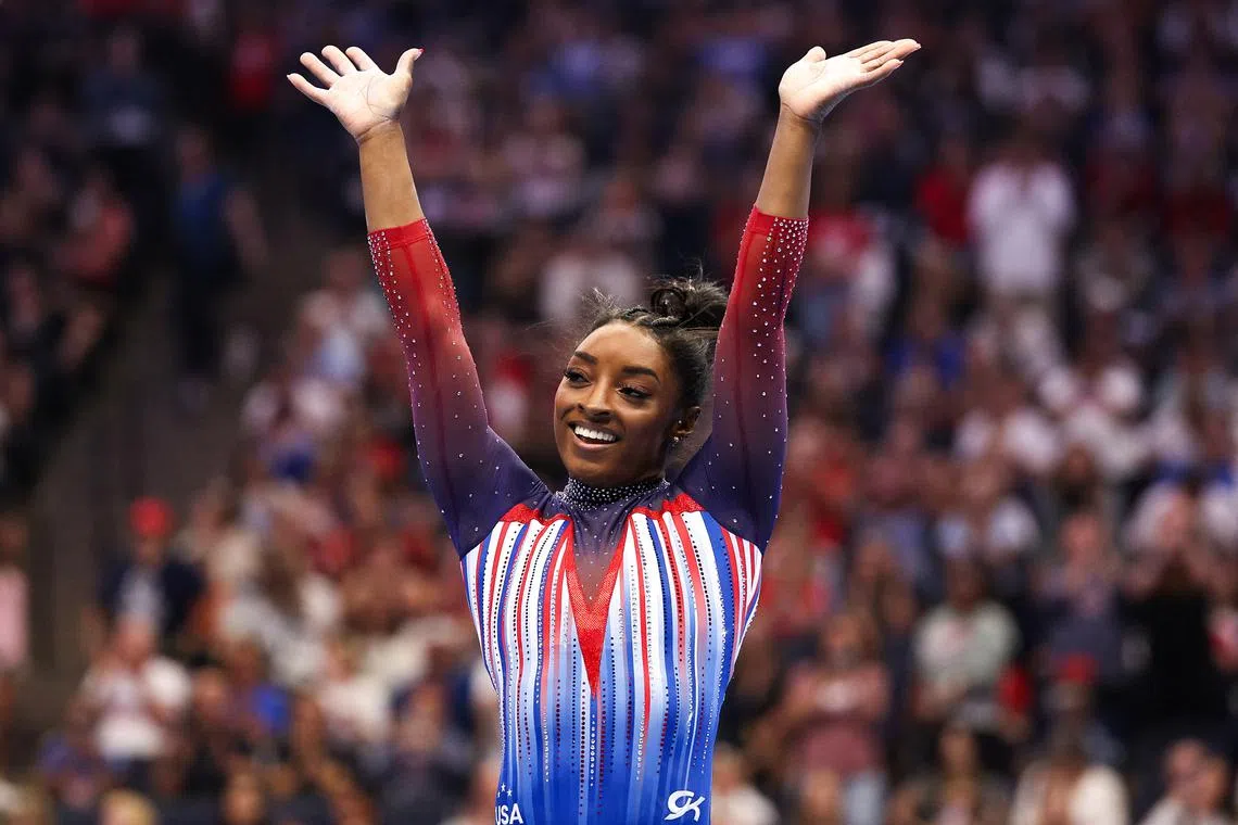 Gymnastics Biles leads US redemption tour in Paris The Straits Times