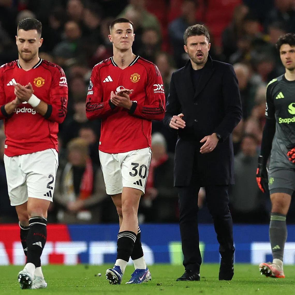 Michael Carrick's Manchester United are third in the Premier League standings and chasing a Champions League spot.