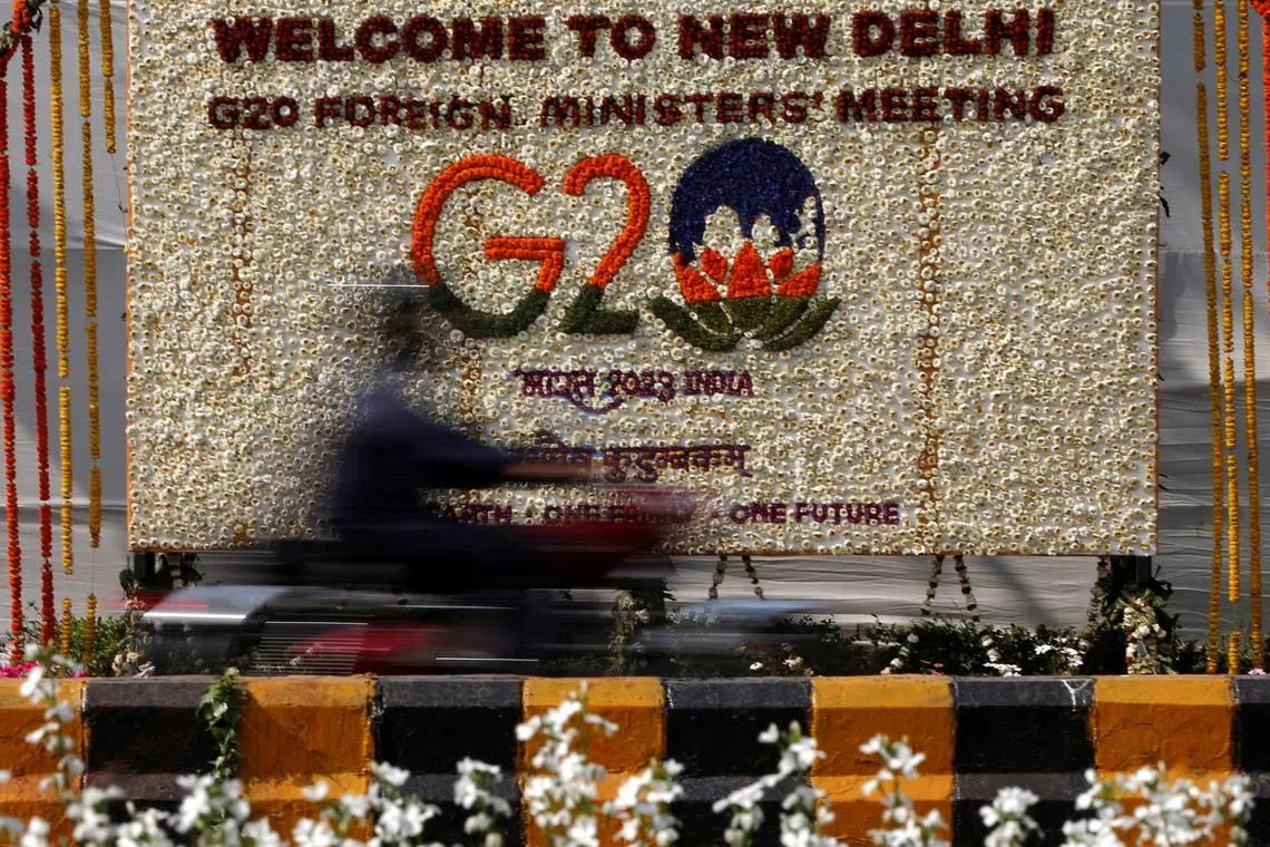 The world's top diplomats are gathering in New Delhi for a meeting of the G-20's foreign ministers.