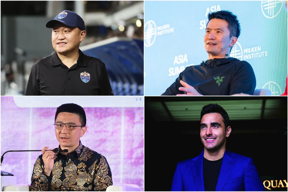 The youngest four Singaporean billionaires are under 50, of which three are self-made.