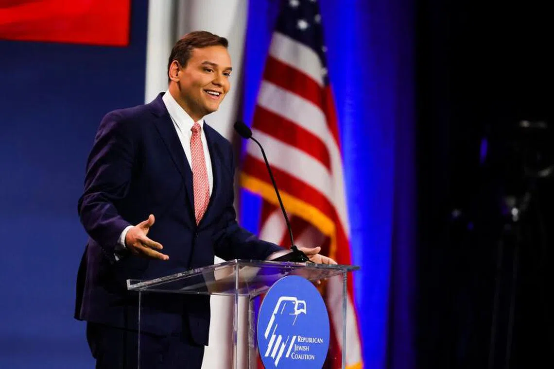 Mr George Santos’s victory in a New York district helped his party secure a narrow majority in the House of Representatives - Congress’s lower chamber.