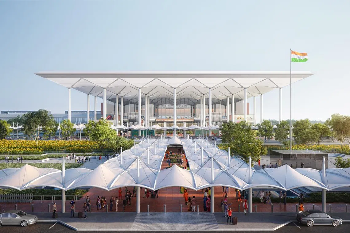 An artist's impression of Noida International Airport in India's Uttar Pradesh state, which is being touted as Asia’s largest airport in the making.