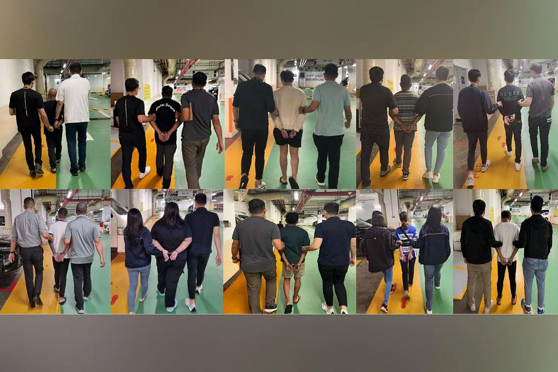 The 11 suspects were nabbed following islandwide anti-scam operations from Sept 11 to 22.