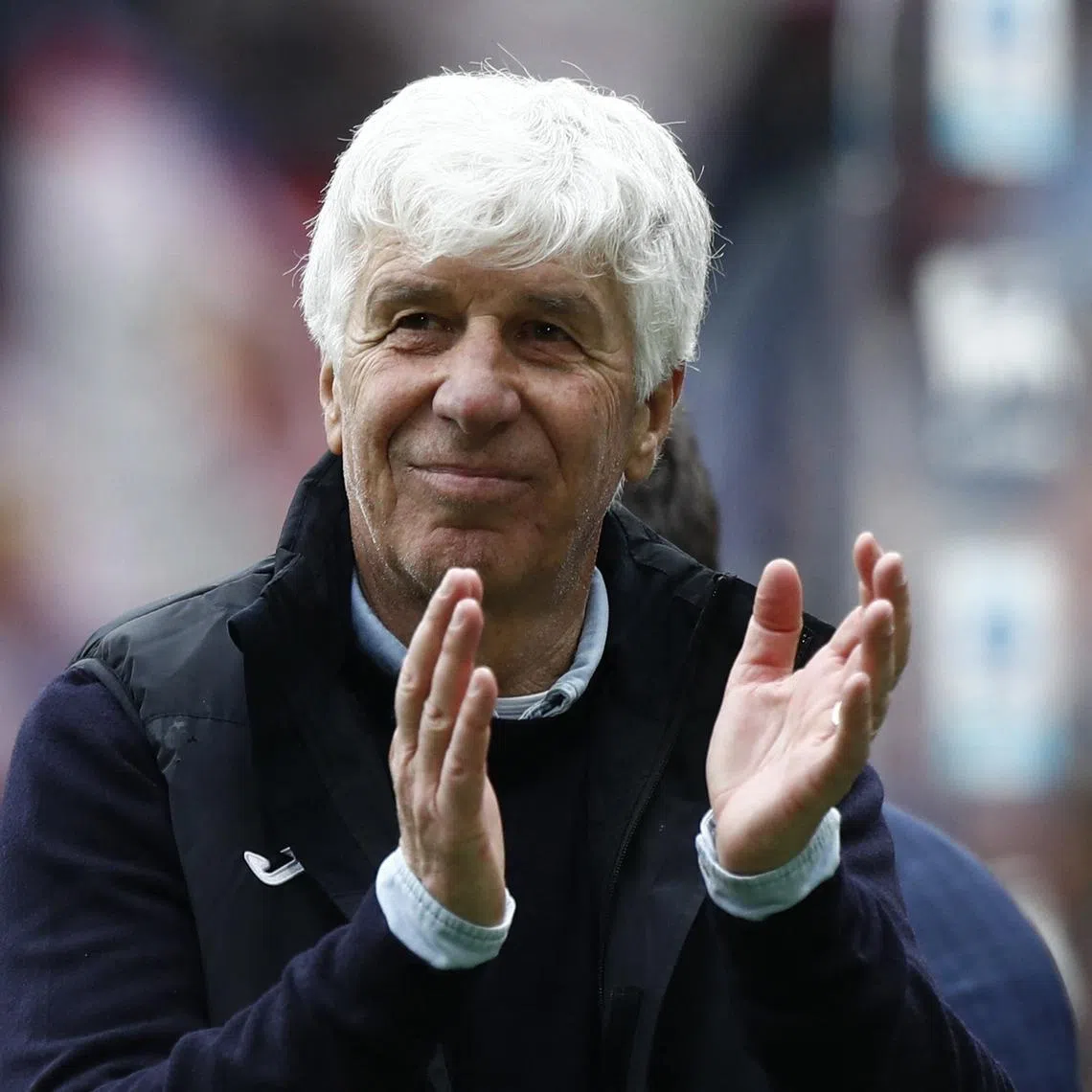 FILE PHOTO: Soccer Football - Serie A - Atalanta v Bologna - Gewiss Stadium, Bergamo, Italy - April 13, 2025 Atalanta coach Gian Piero Gasperini celebrates after the match REUTERS/Alessandro Garofalo/File Photo