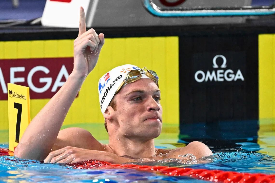 France’s Leon Marchand storms to second gold of European championships in 400m freestyle