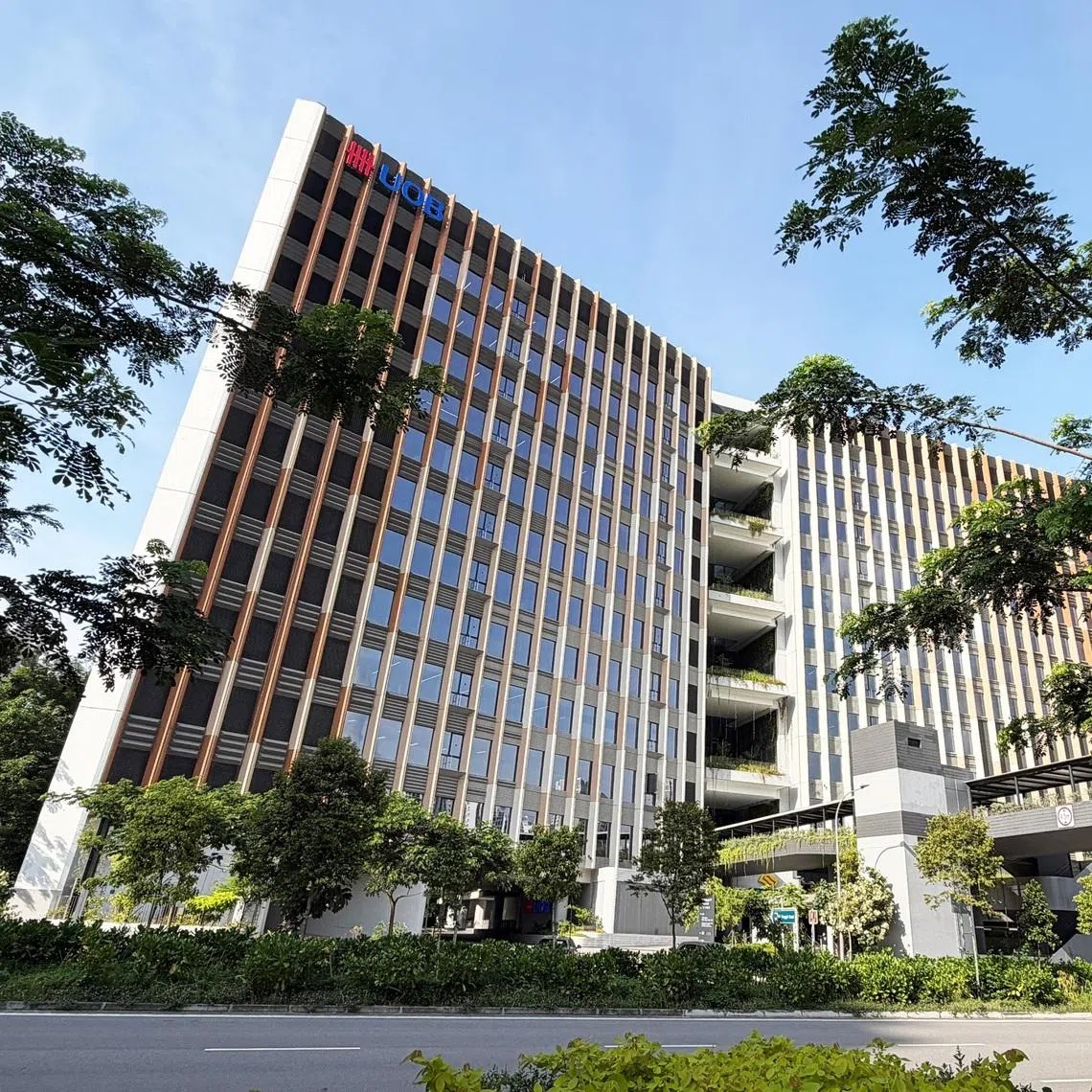 UOB’s new S$500 million technology and innovation centre at Punggol Digital District’s Tower 80.