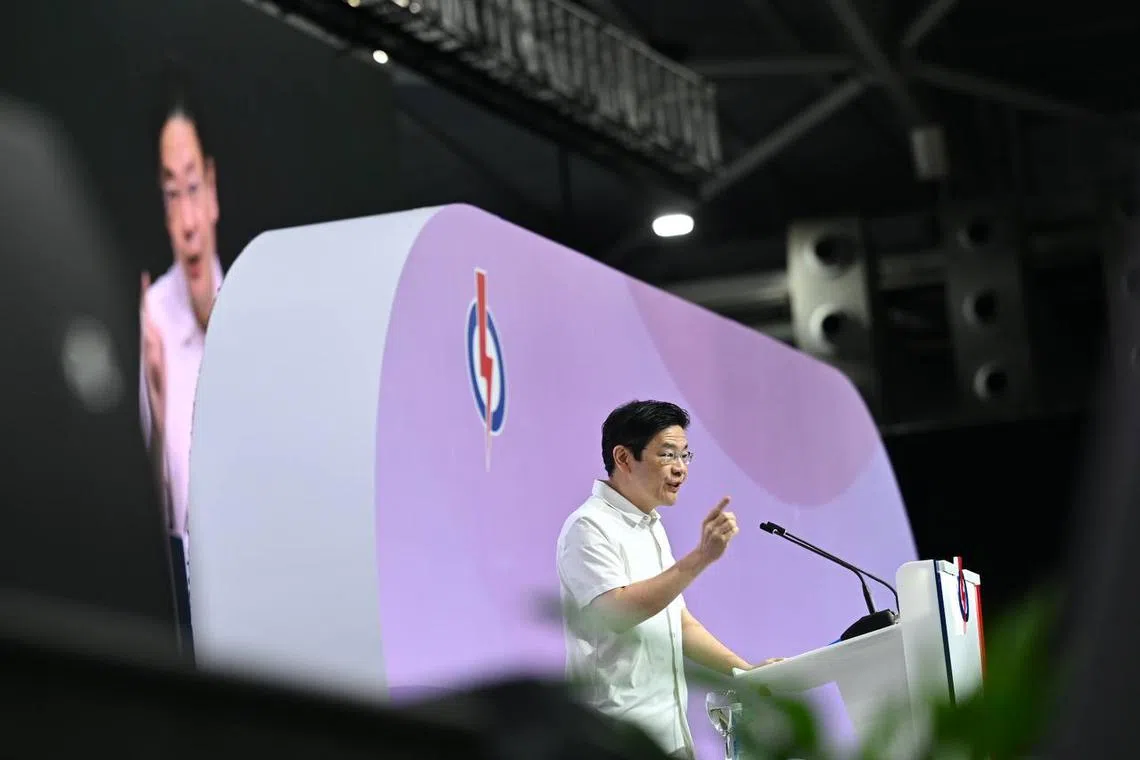 Prime Minister Lawrence Wong outlined steps taken to refresh the party at the People’s Action Party conference on Nov 24.