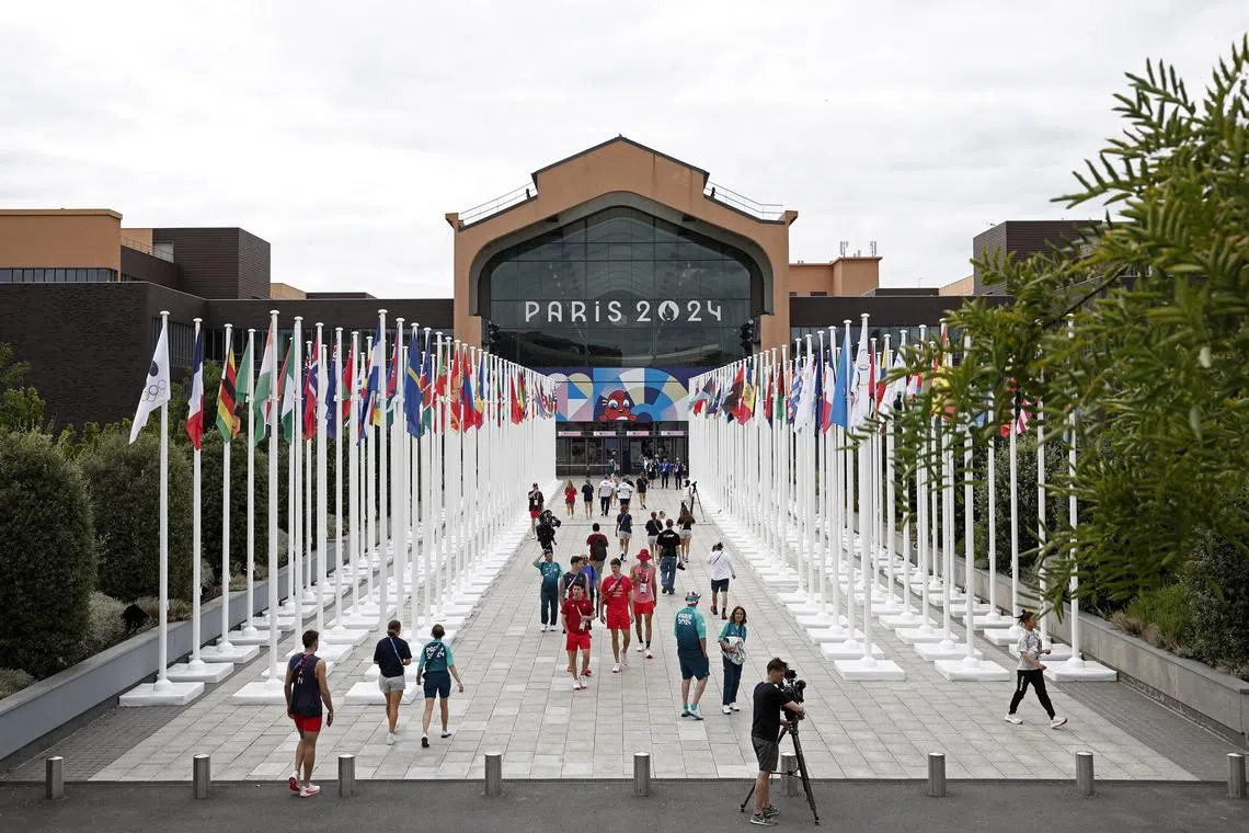 FILE PHOTO: Paris 2024 Olympics - Preview - Paris, France - July 23, 2024 General view of athletes in the Olympic village, ahead of the Paris 2024 Olympics. REUTERS/Benoit Tessier/File Photo