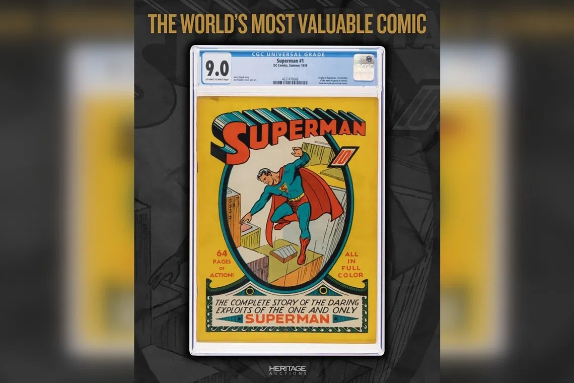 A high-grade copy of Superman No. 1 from 1939 closed at $11.9 million on Heritage Auctions on Nov 20. 