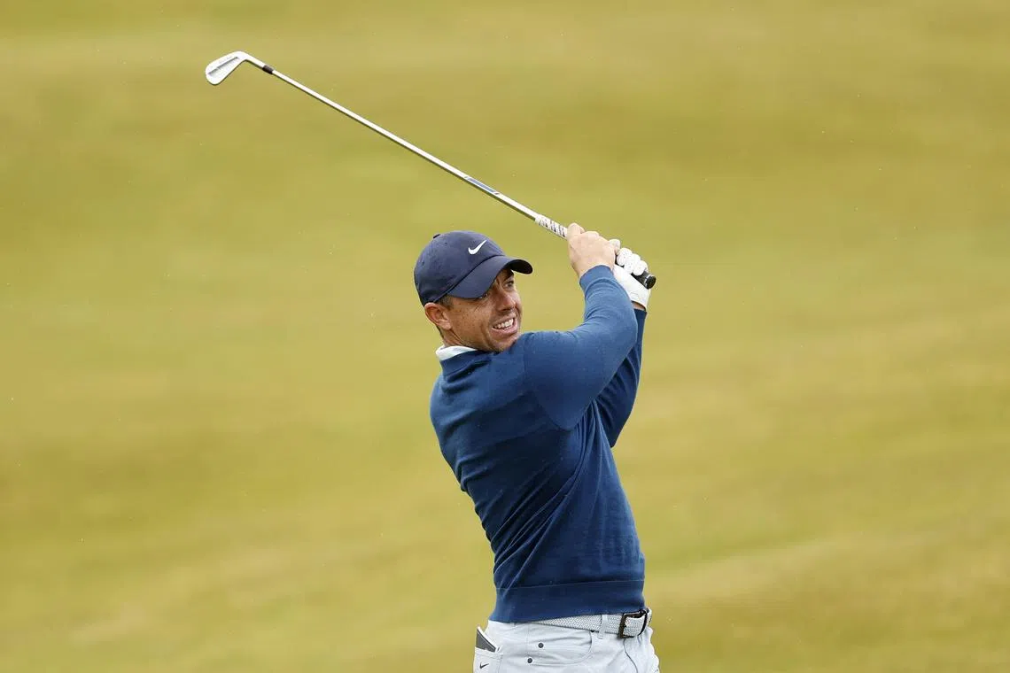 Golf - The 152nd Open Championship - Royal Troon Golf Club, Troon, Scotland, Britain - July 16, 2024 Northern Ireland's Rory McIlroy during a practice round REUTERS/Jason Cairnduff