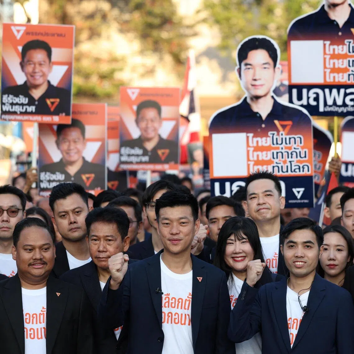 People's Party leader and leading prime ministerial candidate Natthaphong Ruengpanyawut attends the registration of constituency candidates by the Election Commission, on Dec 27, 2025.
