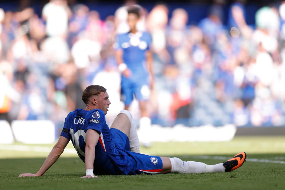 Soccer Football - Premier League - Chelsea v Crystal Palace - Stamford Bridge, London, Britain - August 17, 2025 Chelsea's Cole Palmer reacts after the match Action Images via Reuters/Andrew Couldridge