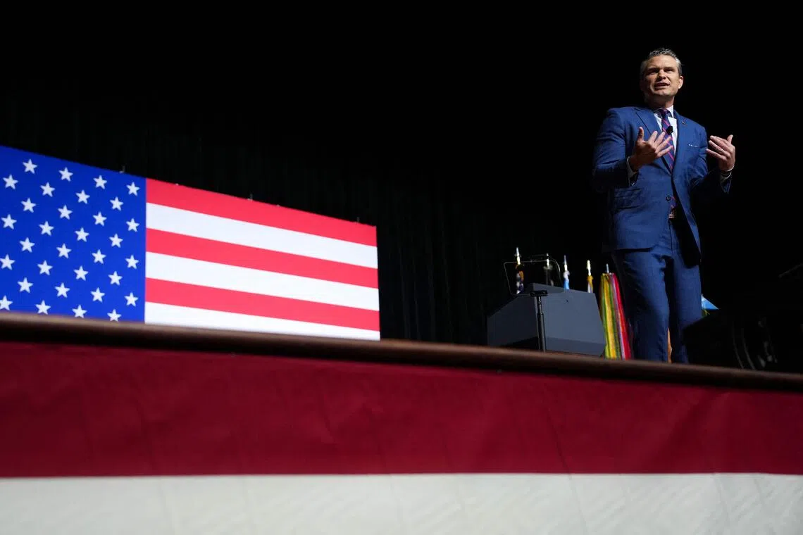 Mr Hegseth criticised the look of overweight troops, saying: “It’s completely unacceptable to see fat generals and admirals in the halls of the Pentagon.”