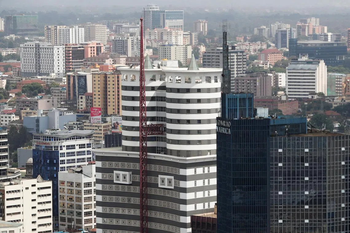 FILE PHOTO: A general view shows the Nation Centre and Lonrho Africa building in central business district in downtown Nairobi, Kenya February 18, 2022. REUTERS/Thomas Mukoya/File Photo