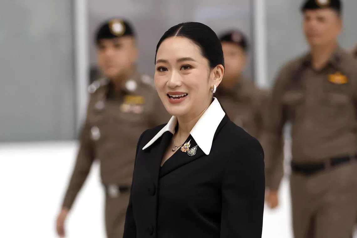 Suspended prime minister Paetongtarn Shinawatra answered questions for around an hour and a half.