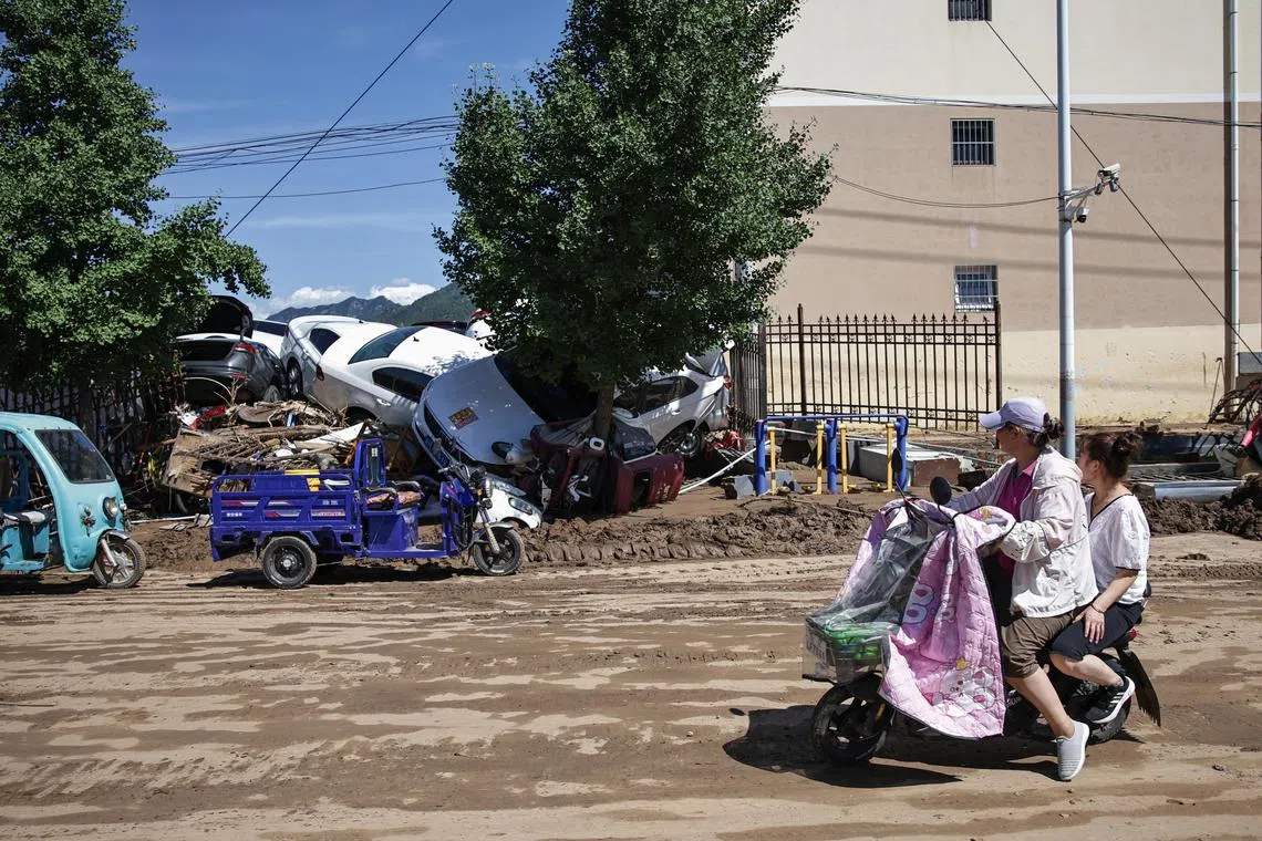 Heavy rain began a week ago and peaked around Beijing and surrounding provinces on July 28.