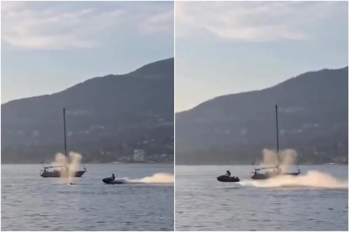 In a video widely circulated on social media, a fast-moving watercraft can be seen slamming into a grey whale as a portion of the animal broke the water surface.